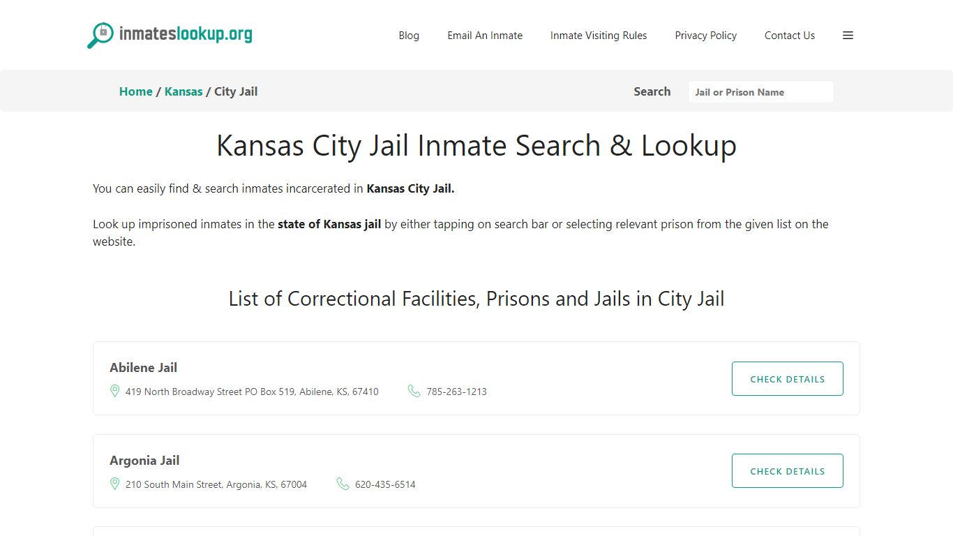 Kansas City Jail Inmate Search & Lookup